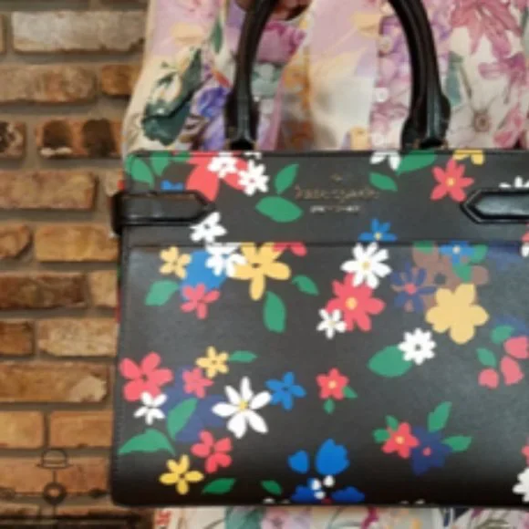 Kate Spade Staci Medium Satchel and Floral Wallet SET - NWT